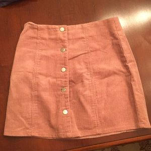 Forever 21 millennial pink corduroy mini skirt